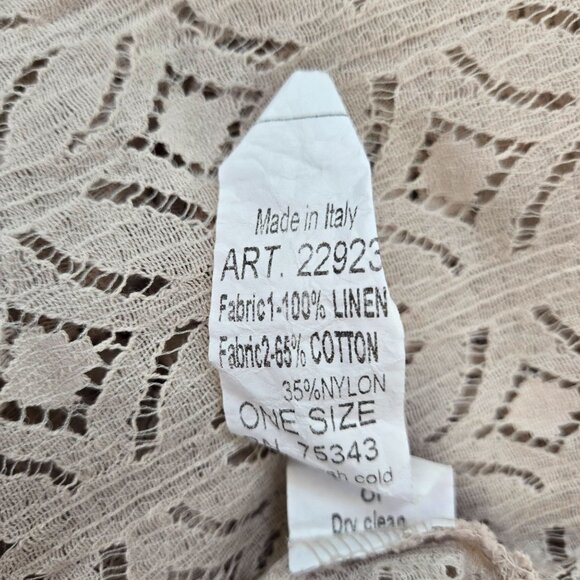 Valentina Naldi Linen Blen Lace Embellished Sleeveless Duster One Size - Picture 7 of 7